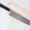 Sukenari Gingami No.3 Nickel Damascus Kiritsuke (210mm To 270mm, 3 Sizes, Octagonal Ebony Wood Handle With Water Buffalo Horn Ferrule)