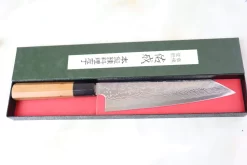 Sukenari Gingami No.3 Nickel Damascus Kiritsuke (210mm To 270mm, 3 Sizes, Octagonal Japanese Yew Wood Handle) -Knife Sale Shop sukenari kiritsuke sukenari gingami no 3 nickel damascus kiritsuke 210mm to 270mm 3 sizes octagonal japanese yew wood handle 28360984526945 scaled