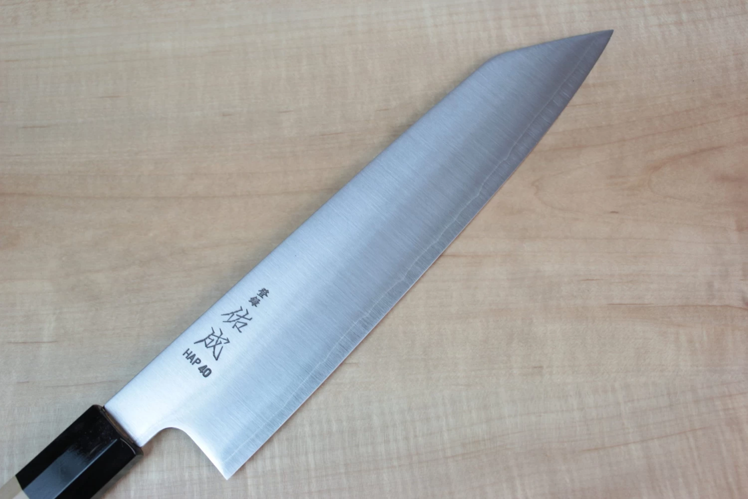 Sukenari HAP-40 Series Kiritsuke (210mm To 270mm, 3 Sizes, Octagon Shaped Magnolia Wood Handle) 2 Sukenari HAP-40 Series Kiritsuke (210mm To 270mm, 3 Sizes, Octagon Shaped Magnolia Wood Handle) - Image 2