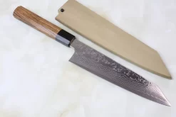 Sukenari ZDP-189 Nickel Damascus Kiritsuke (210mm To 270mm, 3 Sizes, Octagonal Bocote Wood Handle))