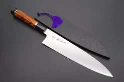 Custom Limited Edition, Sukenari ZDP-189 Clad Wa Gyuto 240mm (9.4 Inch, SCL-401)
