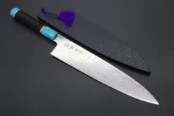 Custom Limited Edition, Sukenari ZDP-189 Nickel Damascus Wa Gyuto 270mm (10.6 Inch, SCL-360)