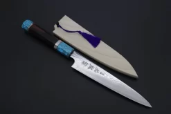 Custom Limited Edition, Sukenari ZDP-189 Nickel Damascus Wa Petty 165mm (6.4 Inch, SCL-364)