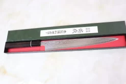 Sukenari Gingami No.3 Nickel Damascus Wa Sujihiki (240mm And 270mm, 2 Sizes, Octagon Shaped Ebony Wood Handle With White Color Spacer) -Knife Sale Shop sukenari wa sujihiki sukenari gingami no 3 nickel damascus wa sujihiki 240mm and 270mm 2 sizes octagonal ebony wood handle with water buffalo horn ferrule 28361189294177 scaled