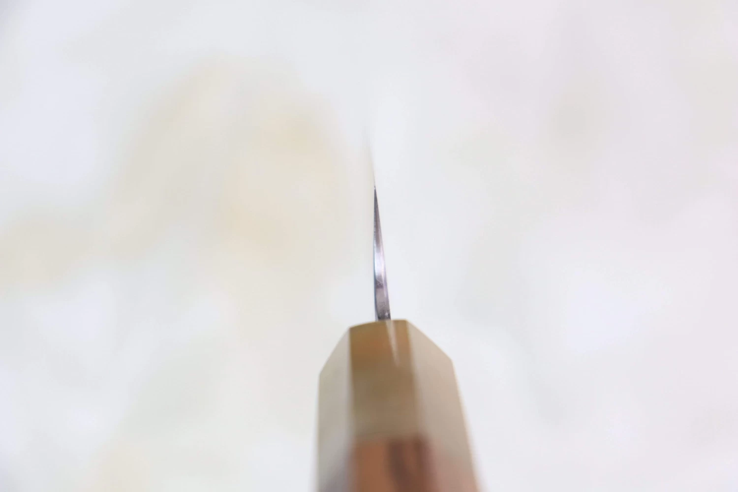 Sukenari HAP-40 Series Kiritsuke-Sujihiki 240mm (9.4 Inch, Octagon Shaped Bocote Wood Handle) 5 Sukenari HAP-40 Series Kiritsuke-Sujihiki 240mm (9.4 Inch, Octagon Shaped Bocote Wood Handle) - Image 5