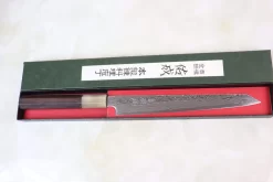 Sukenari R-2 Damascus SRD-8RW Kiritsuke-Slicer 210mm (8.2 Inch, Octagon Shaped Rose Wood Handle) -Knife Sale Shop sukenari wa sujihiki sukenari r 2 damascus srd 8rw kiritsuke slicer 210mm 8 2 inch octagon shaped rose wood handle 28761422463073 scaled