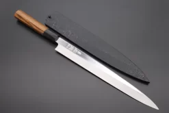 Sukenari Special Steel Series SG-II Hon Kasumi Yanagiba (240mm To 330mm, 4 Sizes, Octagon Shaped Bocote Wood Handle With Water Buffalo Horn Ferrule)