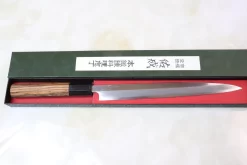 Sukenari Special Steel Series Super X Yanagiba (240mm And 300mm, 2 Sizes, Octagon Shaped Bocote Wooden Handle) -Knife Sale Shop sukenari yanagiba sukenari special steel series super x yanagiba 240mm and 300mm 2 sizes octagon shaped bocote wooden handle 15916379734113 scaled