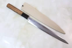 Sukenari Special Steel Series Super X Yanagiba (240mm And 300mm, 2 Sizes, Octagon Shaped Bocote Wooden Handle)
