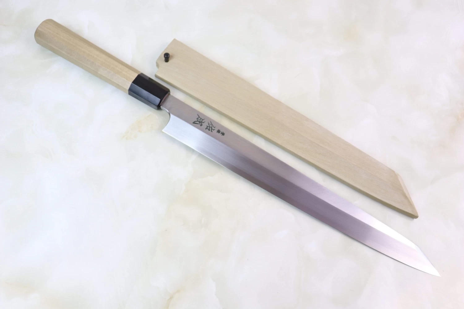 Sukenari VG-10 Series Hon Kasumi Kiritsuke Yanagiba (270mm And 300mm, 2 Sizes) 7 Sukenari VG-10 Series Hon Kasumi Kiritsuke Yanagiba (270mm And 300mm, 2 Sizes) - Image 7