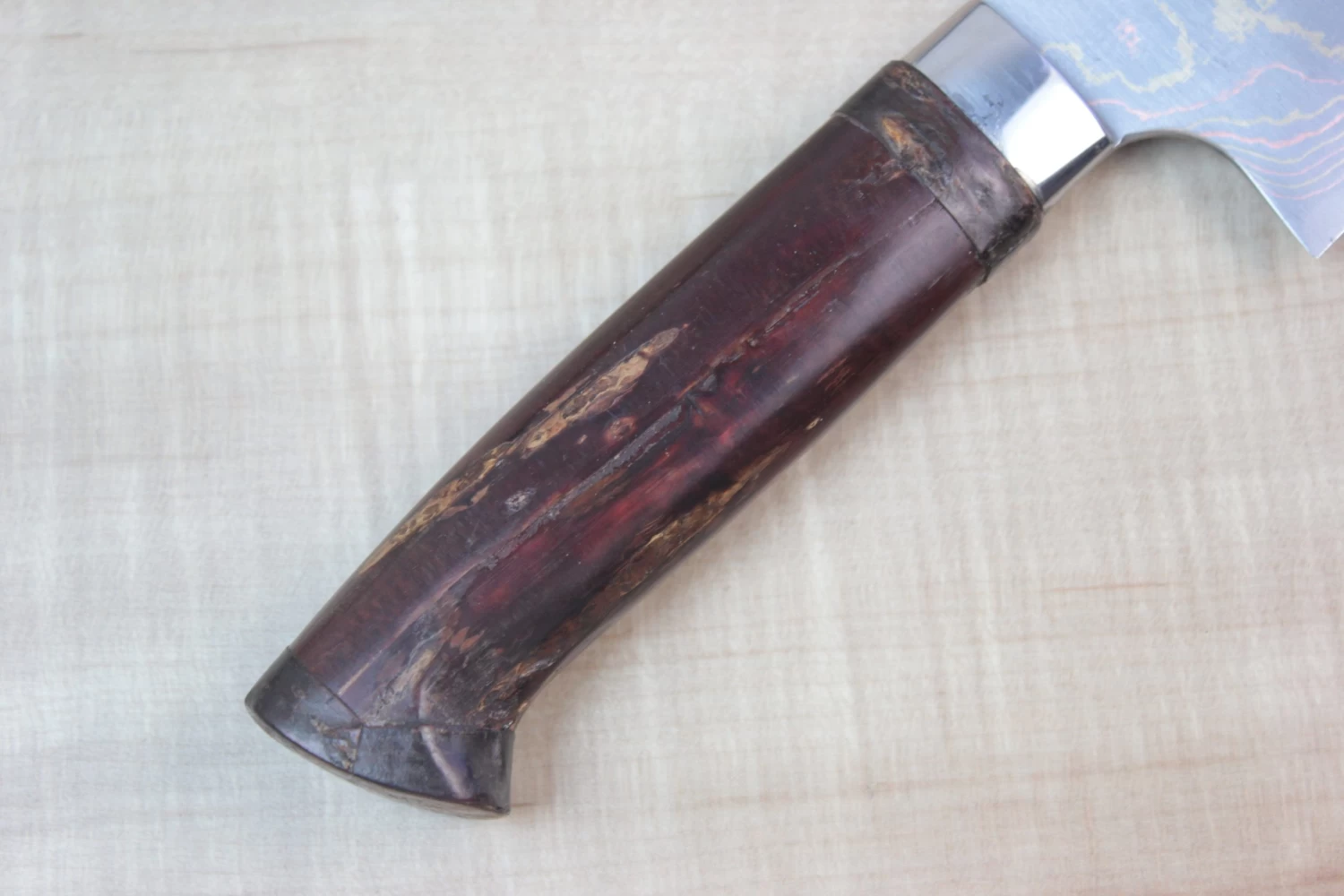 Master Saji Rainbow Damascus Sakura Series Bunka 175mm (6.8 Inch) 3 Master Saji Rainbow Damascus Sakura Series Bunka 175mm (6.8 Inch) - Image 3