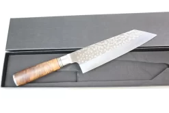 Takeshi Saji Nature Series — Hammer Forged R-2 SNR-6 Bunka 180mm (7 Inch, Quince Burl Wood Handle) 13 Takeshi Saji Nature Series — Hammer Forged R-2 SNR-6 Bunka 180mm (7 Inch, Quince Burl Wood Handle) -Knife Sale Shop takeshi saji bunka takeshi saji nature series hammer forged r 2 snr 6 bunka 180mm 7 inch quince burl wood handle 29799278542945 scaled