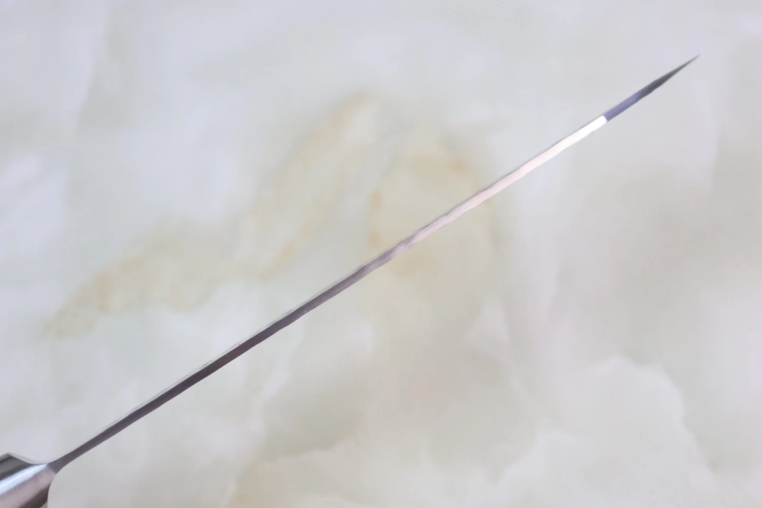 Takeshi Saji Nature Series — Hammer Forged R-2 SNR-6 Bunka 180mm (7 Inch, Quince Burl Wood Handle) 6 Takeshi Saji Nature Series — Hammer Forged R-2 SNR-6 Bunka 180mm (7 Inch, Quince Burl Wood Handle) - Image 6