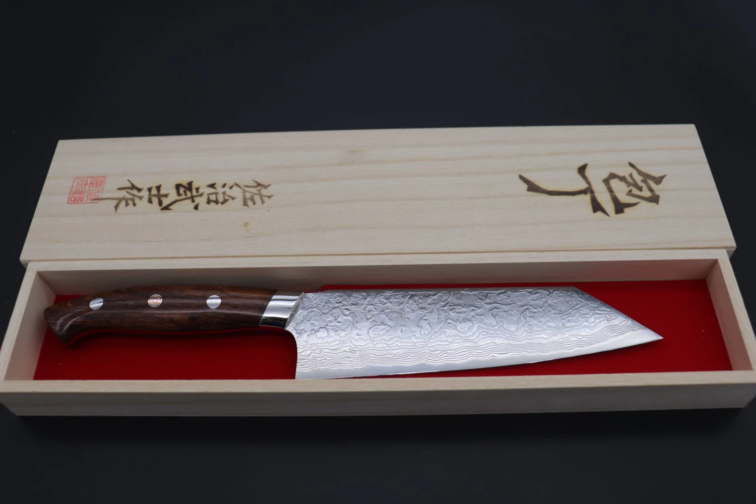 Takeshi Saji R-2 Custom Diamond Damascus Wild Series New Design SNRD-4I Bunka180mm (Ironwood Handle) 7 Takeshi Saji R-2 Custom Diamond Damascus Wild Series New Design SNRD-4I Bunka180mm (Ironwood Handle) - Image 7