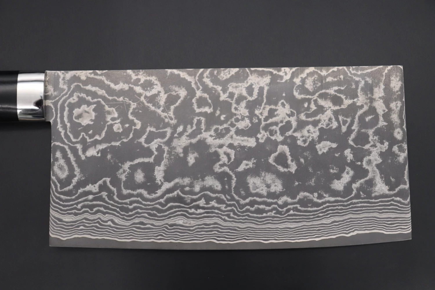 Takeshi Saji R-2 Custom Damascus Chinese Cleaver (Black Linen Micarta Handle) 3 Takeshi Saji R-2 Custom Damascus Chinese Cleaver (Black Linen Micarta Handle) - Image 3