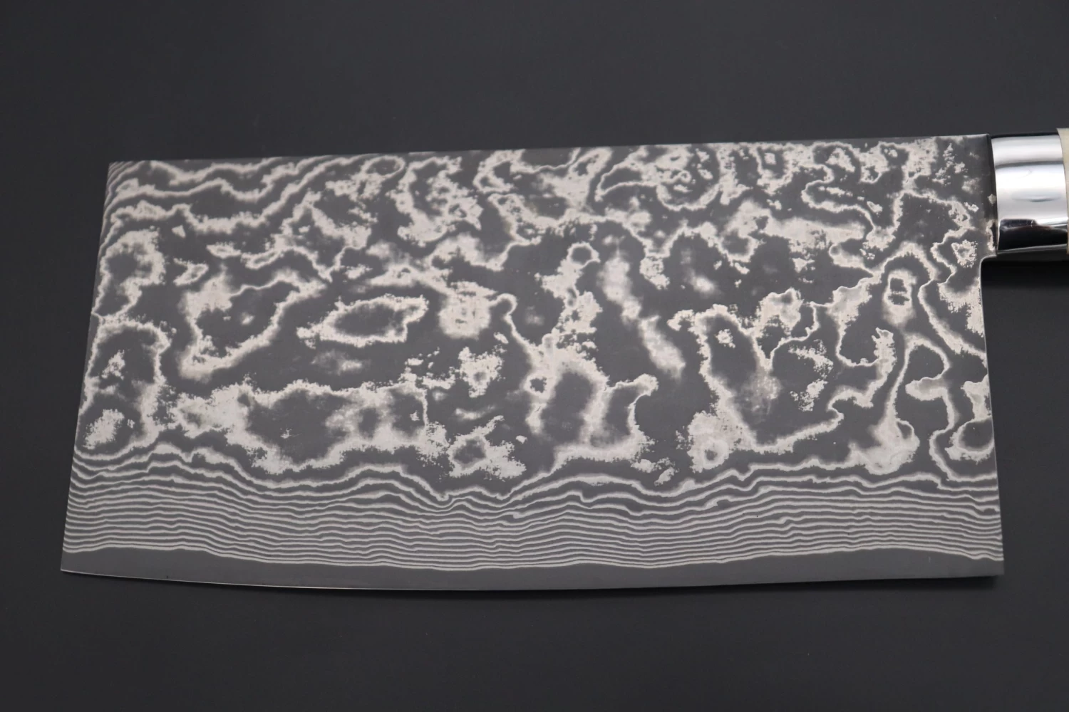 Takeshi Saji VG-10 Custom Damascus TS-CC1 Chinese Cleaver (Stag Bone Handle) 5 Takeshi Saji VG-10 Custom Damascus TS-CC1 Chinese Cleaver (Stag Bone Handle) - Image 5