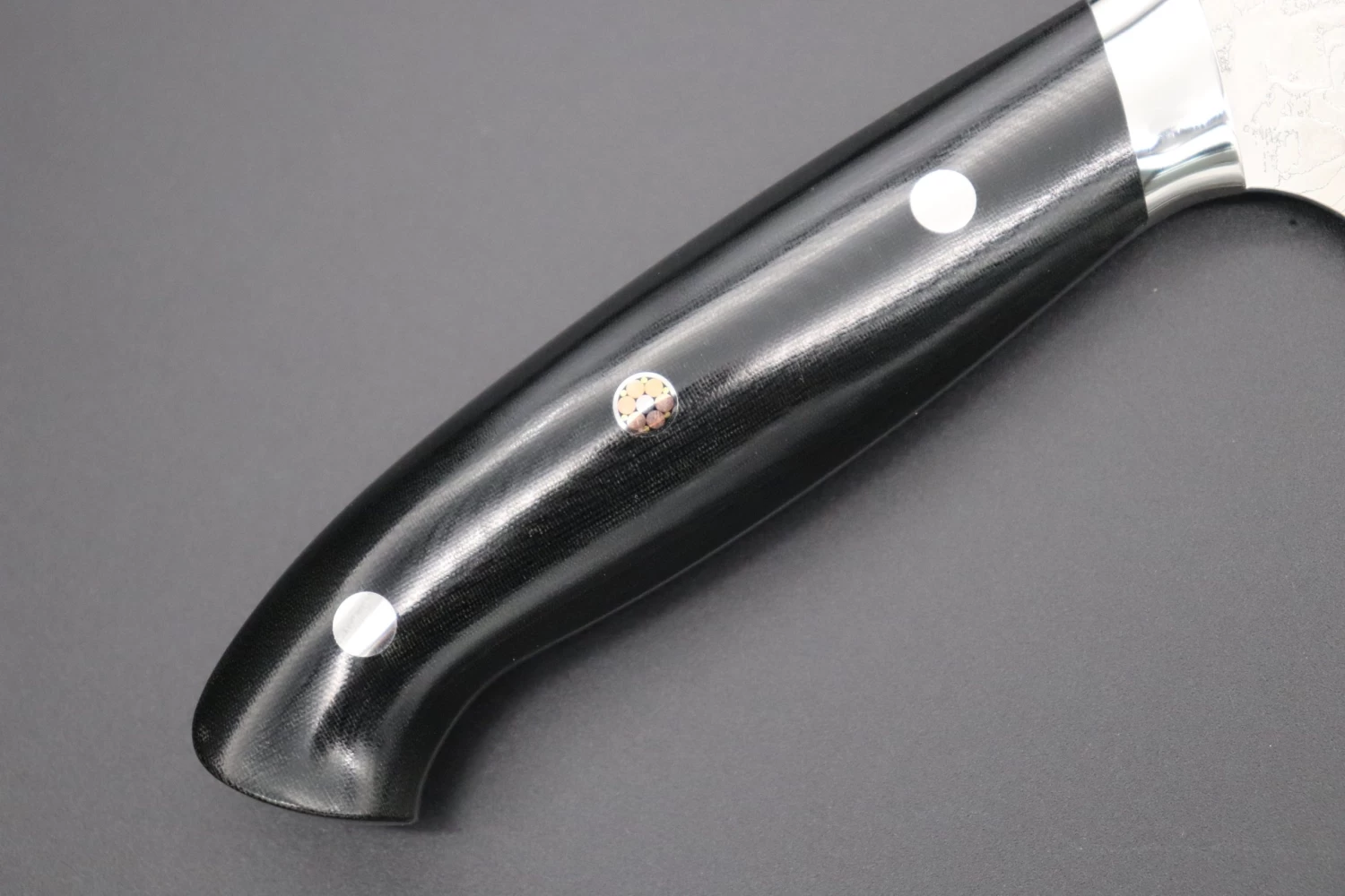 Takeshi Saji R-2 Custom Diamond Damascus Wild Series New Design Gyuto (210mm And 240mm, Black Linen Micarta Handle) 3 Takeshi Saji R-2 Custom Diamond Damascus Wild Series New Design Gyuto (210mm And 240mm, Black Linen Micarta Handle) - Image 3