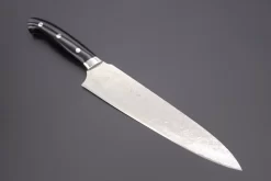 Takeshi Saji R-2 Custom Diamond Damascus Wild Series New Design Gyuto (210mm And 240mm, Black Linen Micarta Handle)