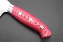 Takeshi Saji R-2 Custom Diamond Damascus Wild Series New Design Gyuto (210mm And 240mm, Red/White Linen Micarta Handle) -Knife Sale Shop takeshi saji gyuto takeshi saji r 2 custom diamond damascus wild series new design gyuto 210mm and 240mm red white linen micarta handle 44336280600859 scaled