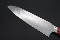 Takeshi Saji R-2 Custom Diamond Damascus Wild Series New Design Gyuto (210mm And 240mm, Red/White Linen Micarta Handle) -Knife Sale Shop takeshi saji gyuto takeshi saji r 2 custom diamond damascus wild series new design gyuto 210mm and 240mm red white linen micarta handle 44336280797467 scaled