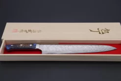 Takeshi Saji SUMMIT ― Limited Edition Custom Series SMT-550 R-2 Custom Damascus Gyuto 270mm (10.6 Inch) -Knife Sale Shop takeshi saji gyuto takeshi saji summit limited edition custom series smt 550 r 2 custom damascus gyuto 270mm 10 6 inch 41136910663963 scaled