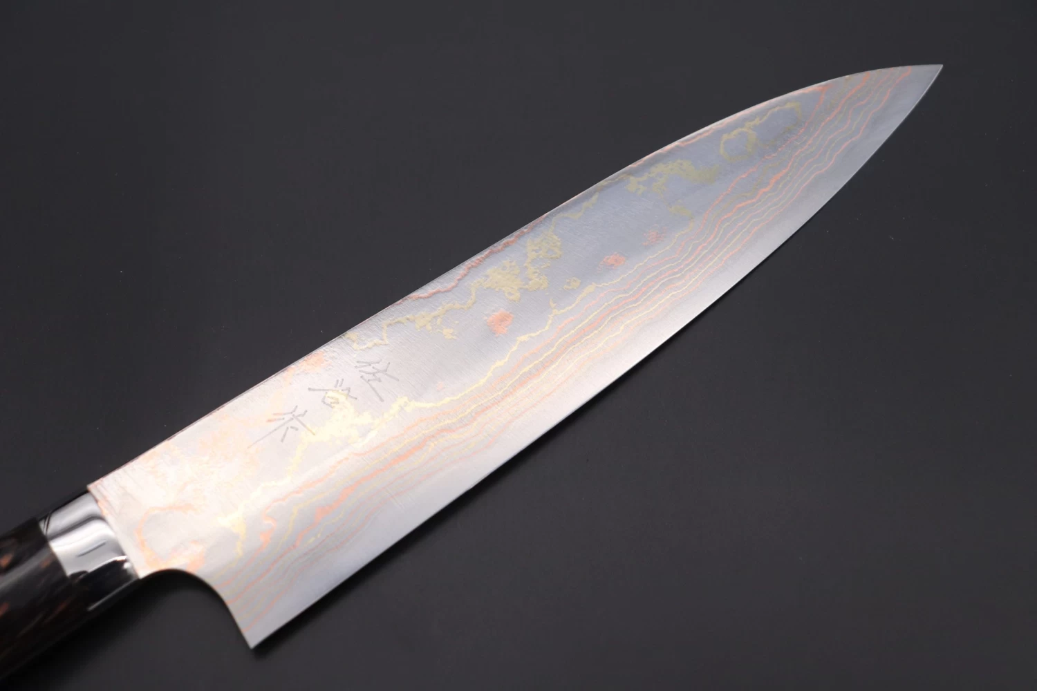 Takeshi Saji SUMMIT ― Limited Edition Custom Series SMT-713 Blue Steel No.2 Rainbow Damascus Gyuto 210mm (8.2 Inch) 2 Takeshi Saji SUMMIT ― Limited Edition Custom Series SMT-713 Blue Steel No.2 Rainbow Damascus Gyuto 210mm (8.2 Inch) - Image 2