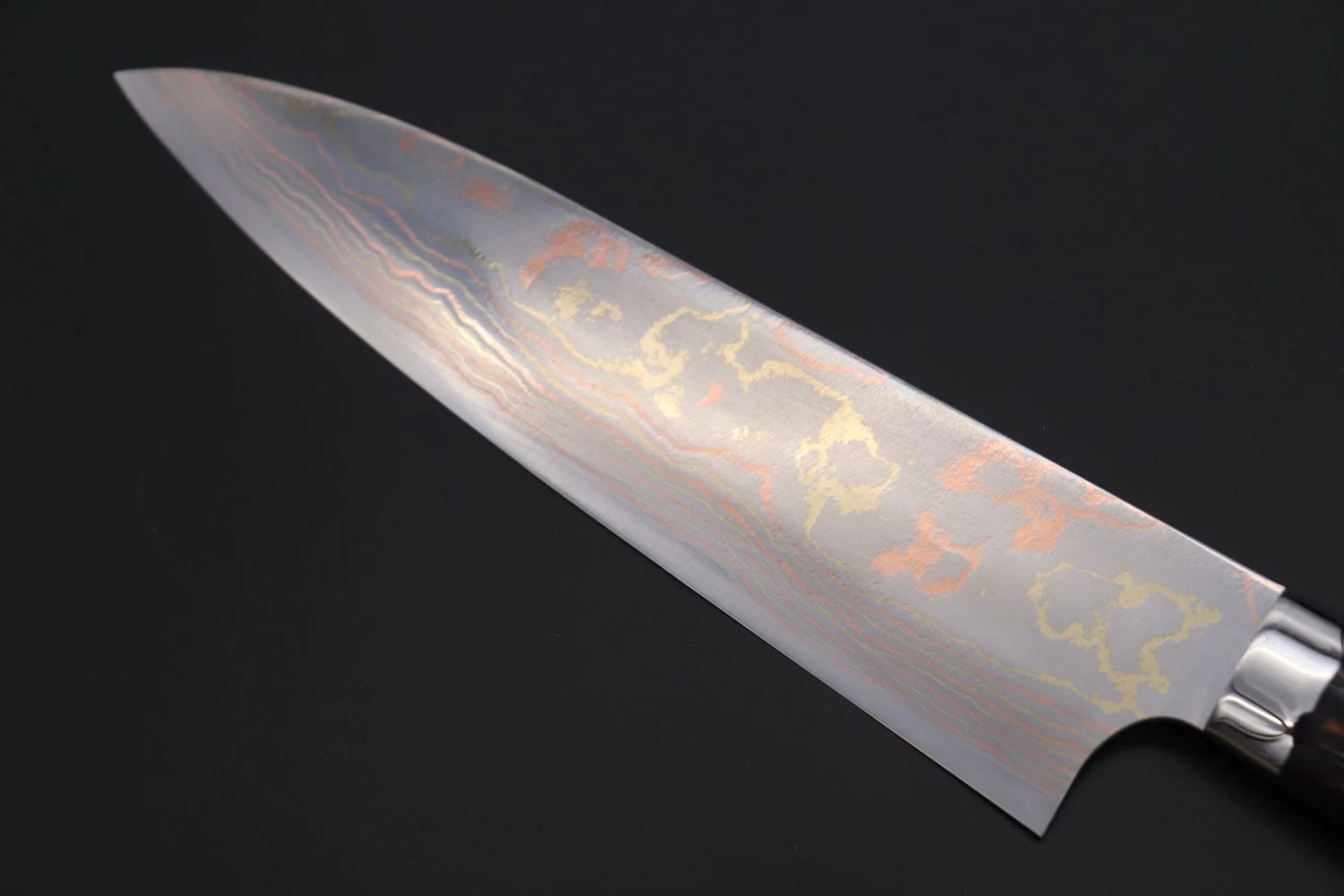 Takeshi Saji SUMMIT ― Limited Edition Custom Series SMT-713 Blue Steel No.2 Rainbow Damascus Gyuto 210mm (8.2 Inch) 6 Takeshi Saji SUMMIT ― Limited Edition Custom Series SMT-713 Blue Steel No.2 Rainbow Damascus Gyuto 210mm (8.2 Inch) - Image 6