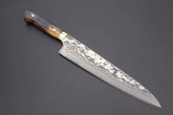 Takeshi Saji VG-10 Custom Damascus Wild Series Gyuto (180mm To 270mm, 4 Sizes, Stag Bone Handle)
