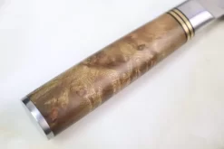 Takeshi Saji Nature Series — Hammer Forged R-2 SNR-5 Nakiri 165mm (6.4 Inch, Quince Burl Wood Handle) -Knife Sale Shop takeshi saji nakiri takeshi saji nature series hammer forged r 2 snr 5 nakiri 165mm 6 4 inch quince burl wood handle 28849882562657 scaled