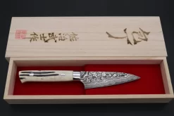 Takeshi Saji R-2 Custom Black Damascus Wild Series Paring 90mm (3.5 Inch, Stag Bone Handle) 17 Takeshi Saji R-2 Custom Black Damascus Wild Series Paring 90mm (3.5 Inch, Stag Bone Handle) -Knife Sale Shop takeshi saji paring takeshi saji r 2 custom black damascus wild series paring 90mm 3 5 inch stag bone handle 45300487553307 scaled