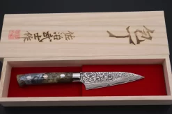 Takeshi Saji SUMMIT ― Limited Edition Custom Series SMT-725 R-2 Custom Damascus Paring 95mm (3.7 Inch) -Knife Sale Shop takeshi saji paring takeshi saji summit limited edition custom series smt 720 r 2 custom damascus paring 95mm 3 7 inch 44675851976987 scaled