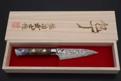 Takeshi Saji SUMMIT ― Limited Edition Custom Series SMT-721 R-2 Custom Damascus Paring 95mm (3.7 Inch) -Knife Sale Shop takeshi saji paring takeshi saji summit limited edition custom series smt 721 r 2 custom damascus paring 95mm 3 7 inch 44675856630043 scaled