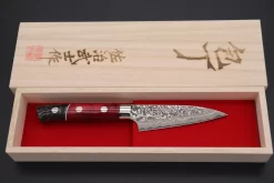 Takeshi Saji SUMMIT ― Limited Edition Custom Series SMT-723 R-2 Custom Damascus Paring 95mm (3.7 Inch) -Knife Sale Shop takeshi saji paring takeshi saji summit limited edition custom series smt 723 r 2 custom damascus paring 95mm 3 7 inch 44675881140507 scaled