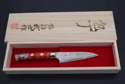 Takeshi Saji SUMMIT ― Limited Edition Custom Series SMT-744 VG-10W Multi-Colored Golden-Rainbow Damascus Paring 95mm (3.7 Inch) 15 Takeshi Saji SUMMIT ― Limited Edition Custom Series SMT-744 VG-10W Multi-Colored Golden-Rainbow Damascus Paring 95mm (3.7 Inch) -Knife Sale Shop takeshi saji paring takeshi saji summit limited edition custom series smt 744 vg 10w multi colored golden rainbow damascus series paring 95mm 3 7 inch 44676192174363 scaled