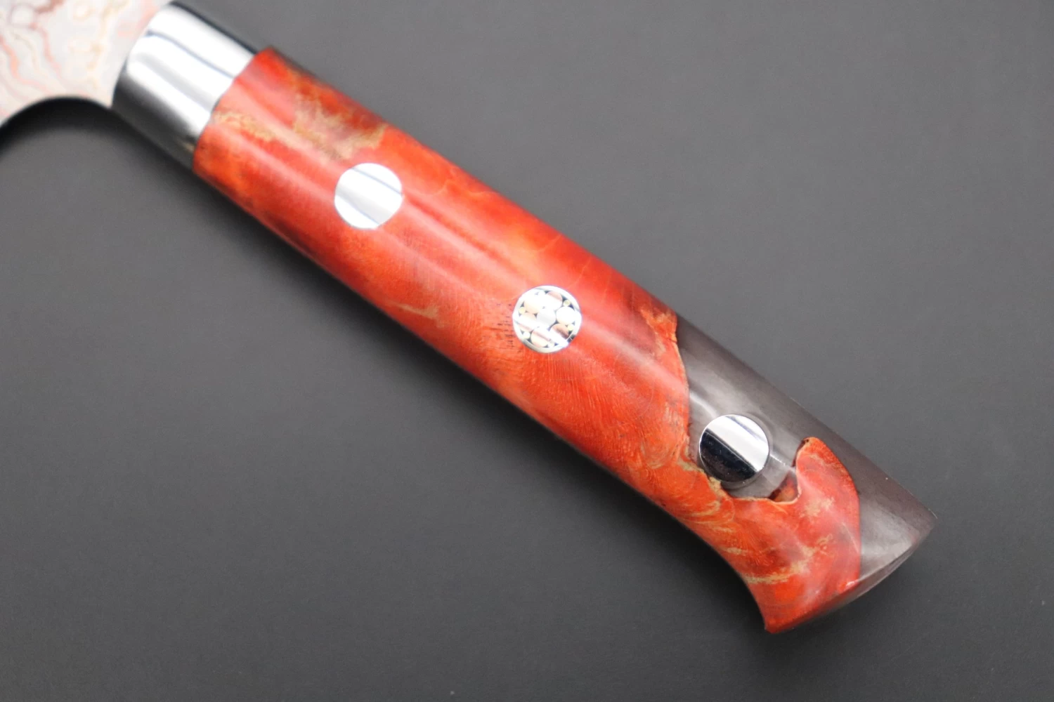 Takeshi Saji SUMMIT ― Limited Edition Custom Series SMT-744 VG-10W Multi-Colored Golden-Rainbow Damascus Paring 95mm (3.7 Inch) 7 Takeshi Saji SUMMIT ― Limited Edition Custom Series SMT-744 VG-10W Multi-Colored Golden-Rainbow Damascus Paring 95mm (3.7 Inch) - Image 7