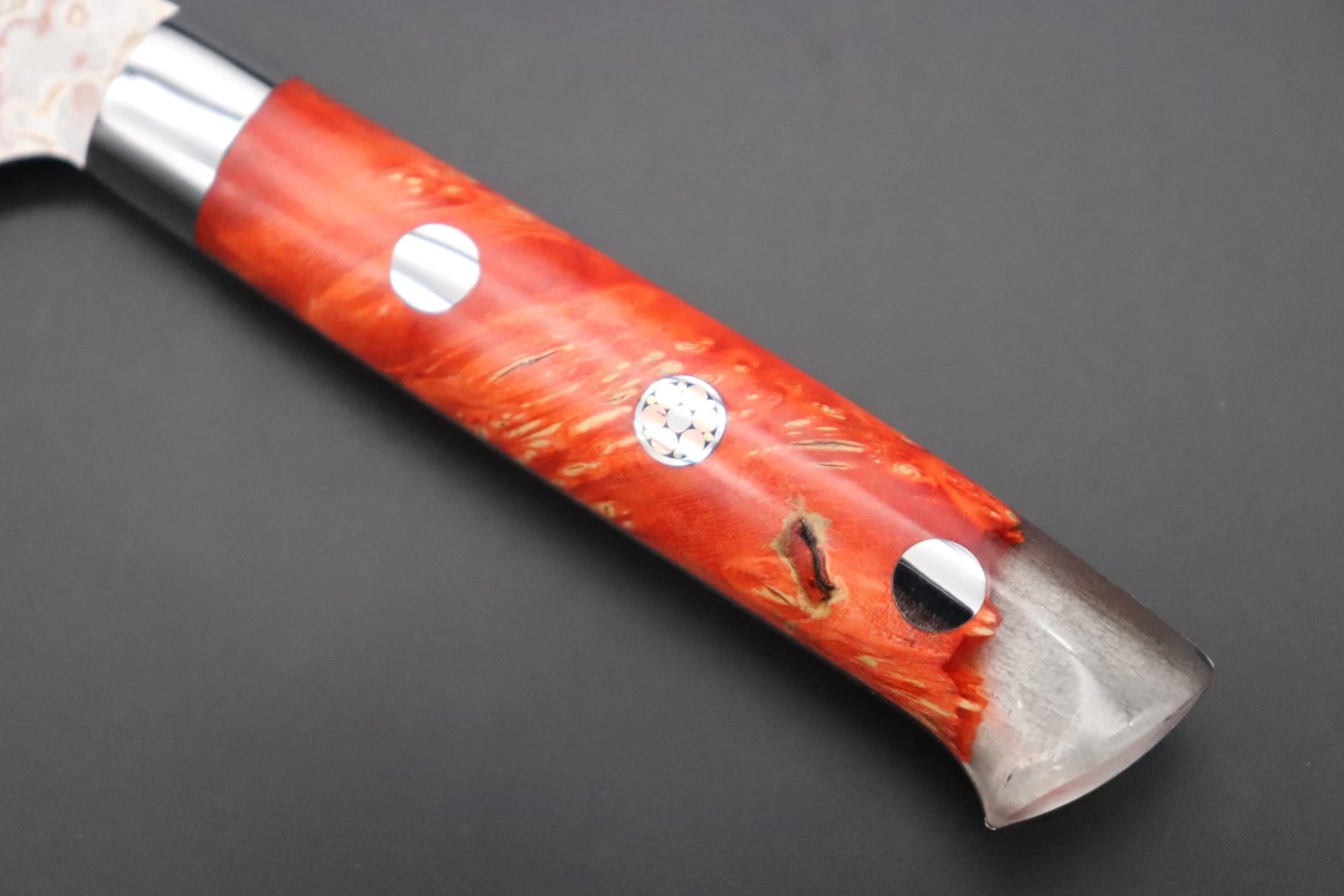 Takeshi Saji SUMMIT ― Limited Edition Custom Series SMT-745 VG-10W Multi-Colored Golden-Rainbow Damascus Paring 95mm (3.7 Inch) 7 Takeshi Saji SUMMIT ― Limited Edition Custom Series SMT-745 VG-10W Multi-Colored Golden-Rainbow Damascus Paring 95mm (3.7 Inch) - Image 7