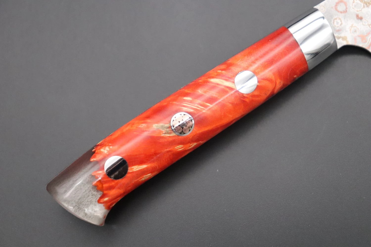 Takeshi Saji SUMMIT ― Limited Edition Custom Series SMT-745 VG-10W Multi-Colored Golden-Rainbow Damascus Paring 95mm (3.7 Inch) 3 Takeshi Saji SUMMIT ― Limited Edition Custom Series SMT-745 VG-10W Multi-Colored Golden-Rainbow Damascus Paring 95mm (3.7 Inch) - Image 3