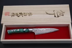 Takeshi Saji SUMMIT ― Limited Edition Custom Series SMT-747 VG-10W Multi-Colored Golden-Rainbow Damascus Paring 95mm (3.7 Inch) 15 Takeshi Saji SUMMIT ― Limited Edition Custom Series SMT-747 VG-10W Multi-Colored Golden-Rainbow Damascus Paring 95mm (3.7 Inch) -Knife Sale Shop takeshi saji paring takeshi saji summit limited edition custom series smt 747 vg 10w multi colored golden rainbow damascus series paring 95mm 3 7 inch 44676228776219 scaled