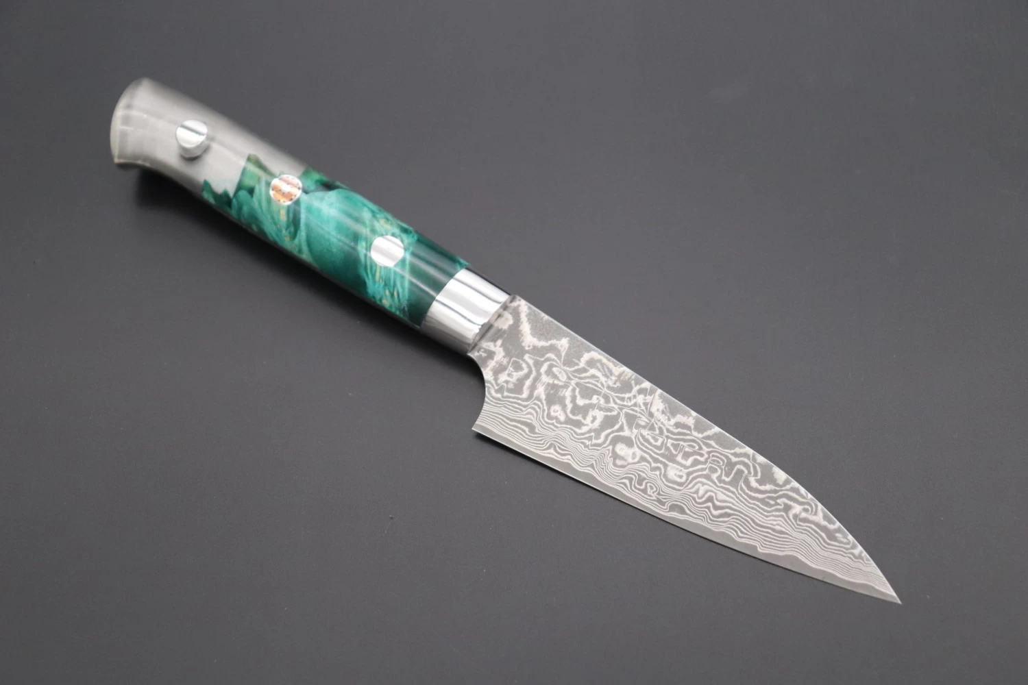 Takeshi Saji SUMMIT ― Limited Edition Custom Series SMT-761 R-2 Custom Damascus Paring 95mm (3.7 Inch) 1 Takeshi Saji SUMMIT ― Limited Edition Custom Series SMT-761 R-2 Custom Damascus Paring 95mm (3.7 Inch)