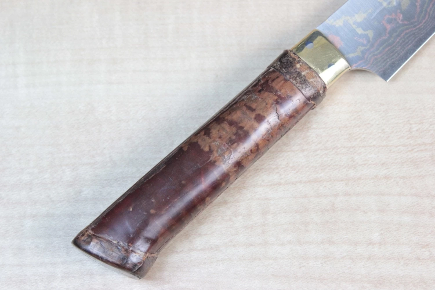 Master Saji Rainbow Damascus Sakura Series Petty 135mm (5.3 Inch) 3 Master Saji Rainbow Damascus Sakura Series Petty 135mm (5.3 Inch) - Image 3