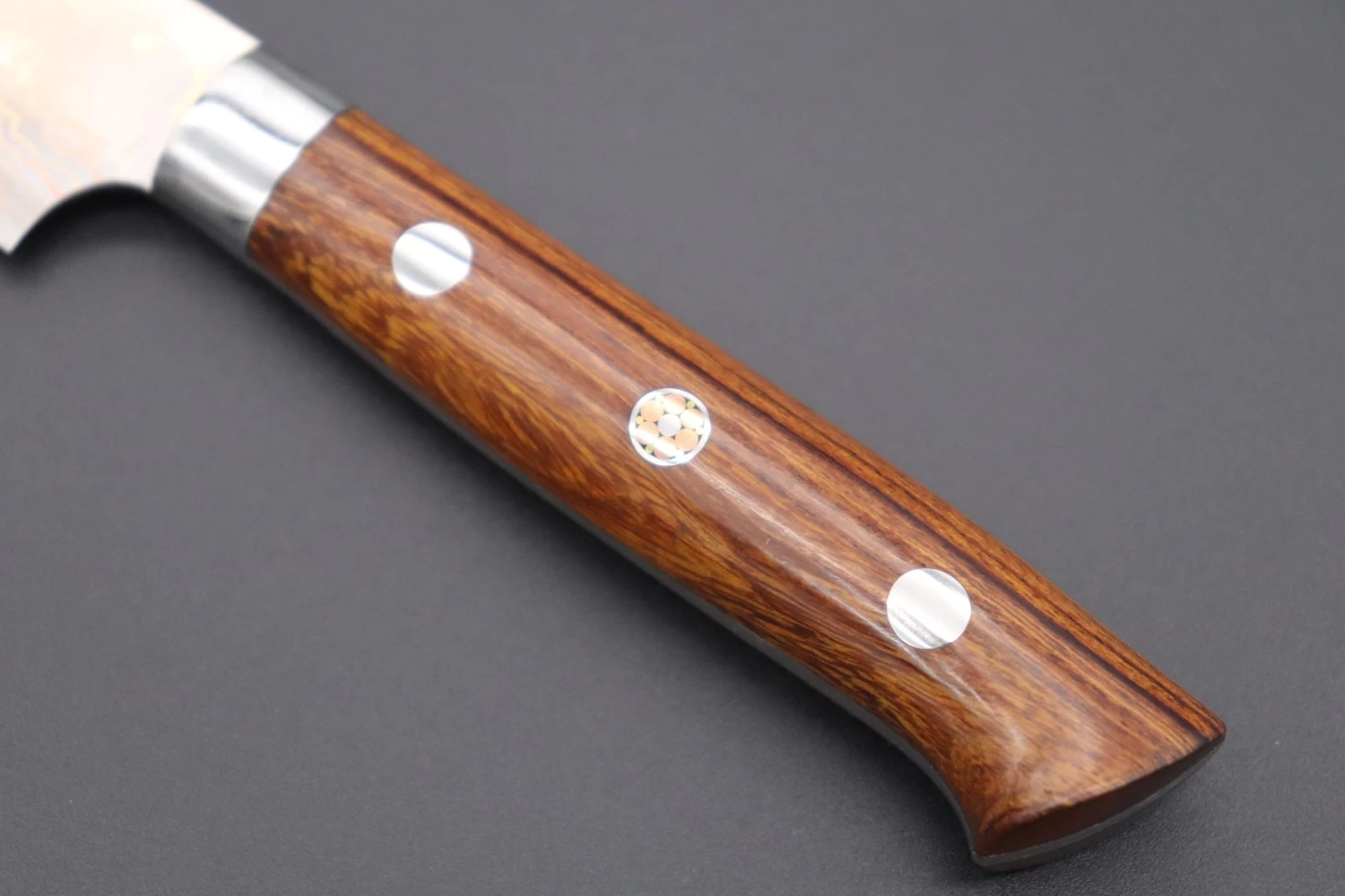 Master Saji Rainbow Damascus Series Petty (135mm And 150mm, Ironwood Handle) 7 Master Saji Rainbow Damascus Series Petty (135mm And 150mm, Ironwood Handle) - Image 7