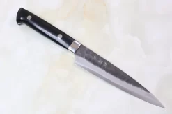 Takeshi Saji Aogami Super Custom Series Petty (130mm And 150mm, Linen Micarta Handle) -Knife Sale Shop takeshi saji petty takeshi saji aogami super custom series petty 130mm and 150mm linen micarta handle 14398103191649 scaled