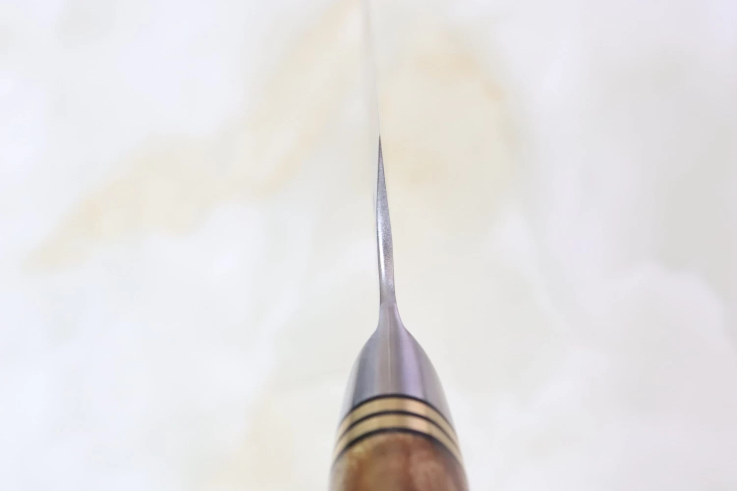 Takeshi Saji Nature Series — Hammer Forged R-2 SNR-1 Petty 135mm (Quince Burl Wood Handle) 4 Takeshi Saji Nature Series — Hammer Forged R-2 SNR-1 Petty 135mm (Quince Burl Wood Handle) - Image 4