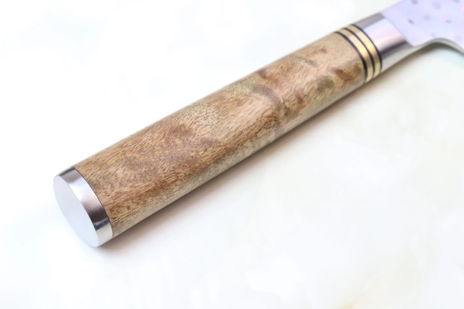 Takeshi Saji Nature Series — Hammer Forged R-2 SNR-1 Petty 135mm (Quince Burl Wood Handle) 3 Takeshi Saji Nature Series — Hammer Forged R-2 SNR-1 Petty 135mm (Quince Burl Wood Handle) - Image 3