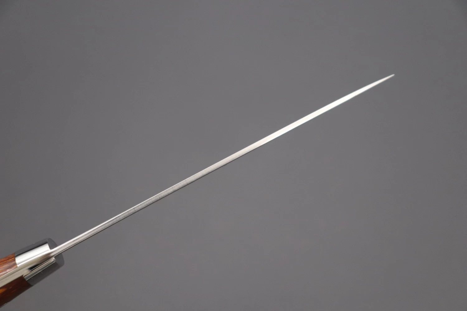 Takeshi Saji R-2 Custom Black Damascus Wild Series Petty (135mm And 150mm, Ironwood Handle) 5 Takeshi Saji R-2 Custom Black Damascus Wild Series Petty (135mm And 150mm, Ironwood Handle) - Image 5