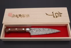 Takeshi Saji R-2 Custom Black Damascus Wild Series Petty (135mm And 150mm, Ironwood Handle) 16 Takeshi Saji R-2 Custom Black Damascus Wild Series Petty (135mm And 150mm, Ironwood Handle) -Knife Sale Shop takeshi saji petty takeshi saji r 2 custom black damascus wild series petty 135mm and 150mm ironwood handle 42516369735963 scaled