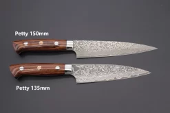 Takeshi Saji R-2 Custom Black Damascus Wild Series Petty (135mm And 150mm, Ironwood Handle) 17 Takeshi Saji R-2 Custom Black Damascus Wild Series Petty (135mm And 150mm, Ironwood Handle) -Knife Sale Shop takeshi saji petty takeshi saji r 2 custom black damascus wild series petty 135mm and 150mm ironwood handle 43243977015579 scaled
