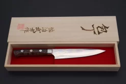 Takeshi Saji SUMMIT ― Limited Edition Custom Series SMT-591 Blue Steel No.2 Rainbow Damascus Petty 135mm (5.3 Inch) -Knife Sale Shop takeshi saji petty takeshi saji summit limited edition custom series smt 591 blue steel no 2 rainbow damascus petty 135mm 5 inch 42297256050971 scaled