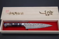 Takeshi Saji SUMMIT ― Limited Edition Custom Series SMT-728 R-2 Custom Damascus Petty 150mm (5.9 Inch) -Knife Sale Shop takeshi saji petty takeshi saji summit limited edition custom series smt 728 r 2 custom damascus petty 150mm 5 9 inch 44675956343067 scaled
