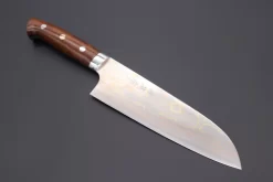 Master Saji Rainbow Damascus Series Santoku 180mm (7 Inch, Ironwood Handle)